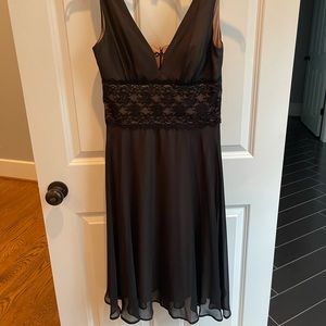 EUC size 6 black tea length formal dress